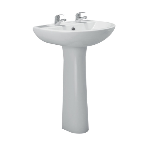 Arley 560mm 2 Tap Hole Basin & Pedestal