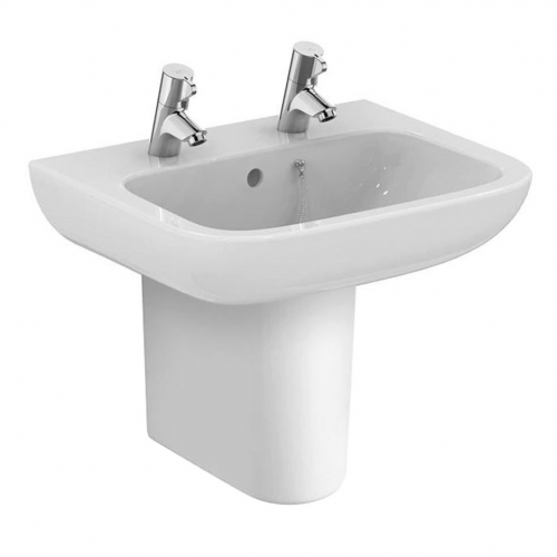 Armitage Shanks Portman 21 Washbasin 50cm 2 Taphole With Overflow With Half Pedestal