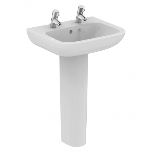 Armitage Shanks Portman 21 Washbasin 50cm 2 Taphole With Overflow With Full Pedestal