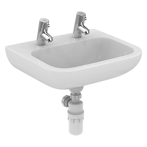 Armitage Shanks Portman 21 Washbasin 50cm 2 Taphole - No Overflow S225301