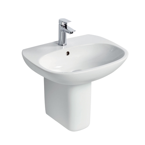 Ideal Standard Tesi Basin 55cm 1 Tap Hole With Half Pedestal