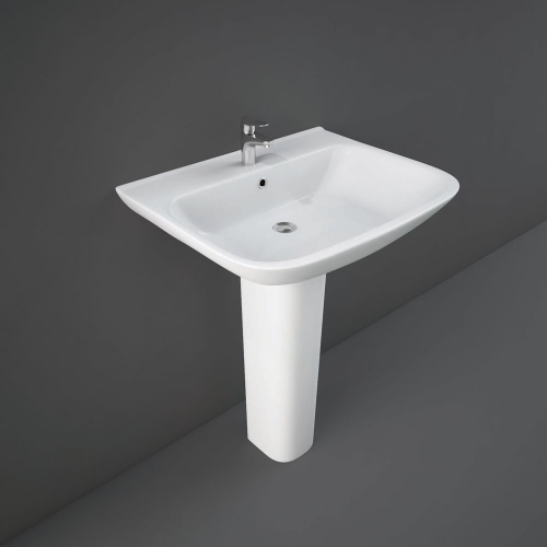 Rak Origin Basin 65cm 1 Tap Hole With Full Pedestal