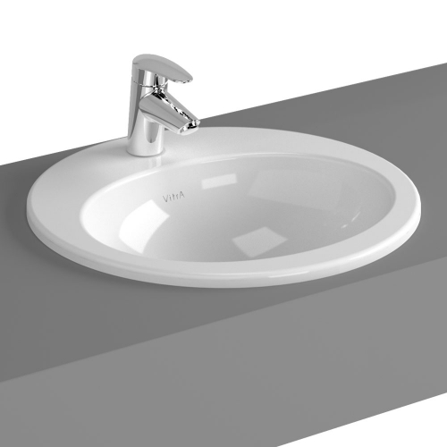 Vitra  S20 Countertop Washbasin Round 48cm 1 Tap Hole 5467B003-0001