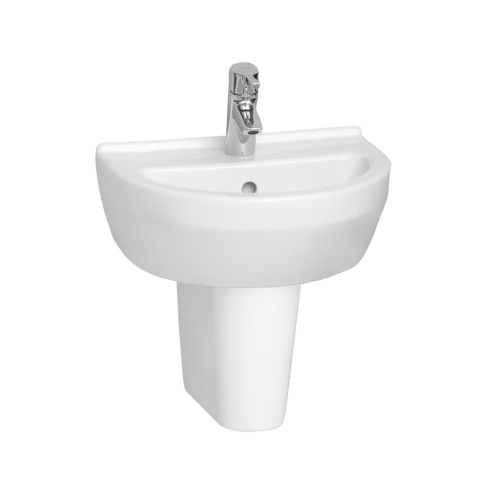 Vitra S50 Washbasin Round 45cm 1 Tap Hole And Half Pedestal