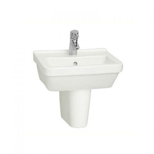 Vitra S50 Washbasin Square 45cm 1 Tap Hole And Half Pedestal