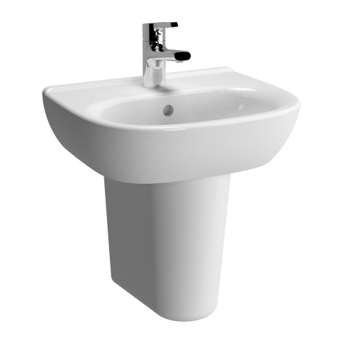 Vitra Zentrum Washbasin 45cm 1 Tap Hole And Half Pedestal