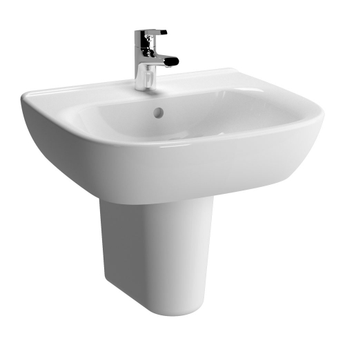 Vitra Zentrum Washbasin 55cm 1 Tap Hole And Half Pedestal