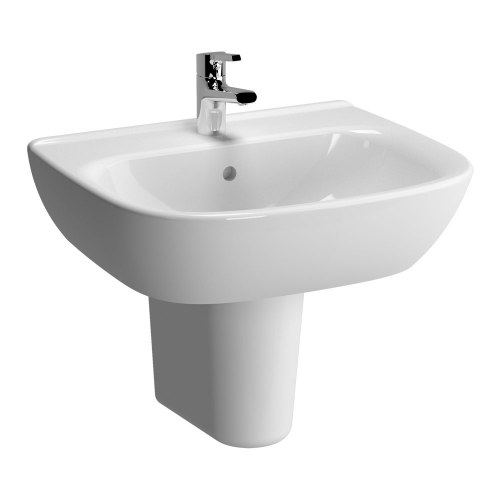 Vitra Zentrum Washbasin 60cm 1 Tap Hole And Half Pedestal