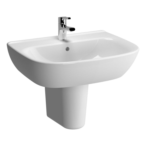 Vitra Zentrum Washbasin 65cm 1 Tap Hole And Half Pedestal