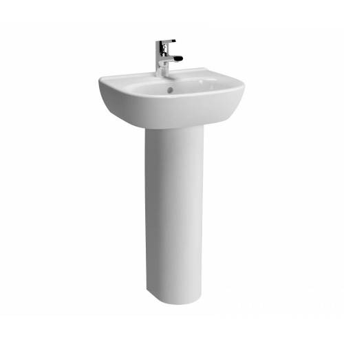 Vitra Zentrum Washbasin 45cm 1 Tap Hole And Full Pedestal