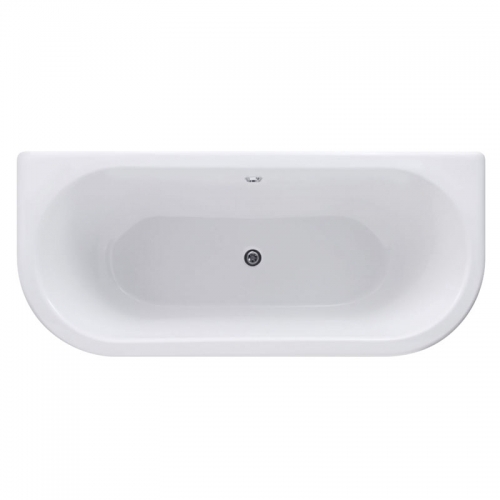 Synergy Balta Modern Curved Back To Wall Bath 1800 x 840mm