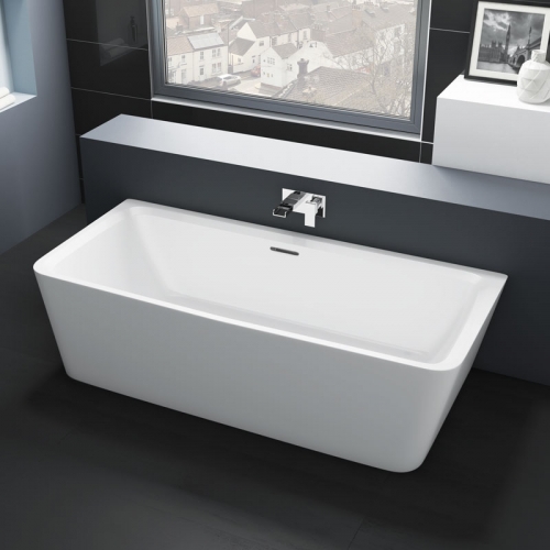 Synergy Kilmory Modern Square Back To Wall Bath 1800 x 860mm