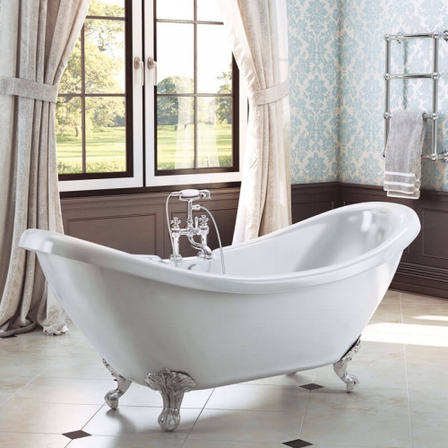 Synergy Marlow Traditional Double Ended Slipper Bath 1750 x 730 x 770mm 