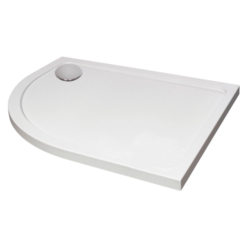 Hydro45 Offset Quadrant Left Hand Shower Tray White