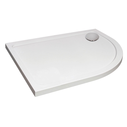 Hydro45 Offset Quadrant Right Hand Shower Tray White