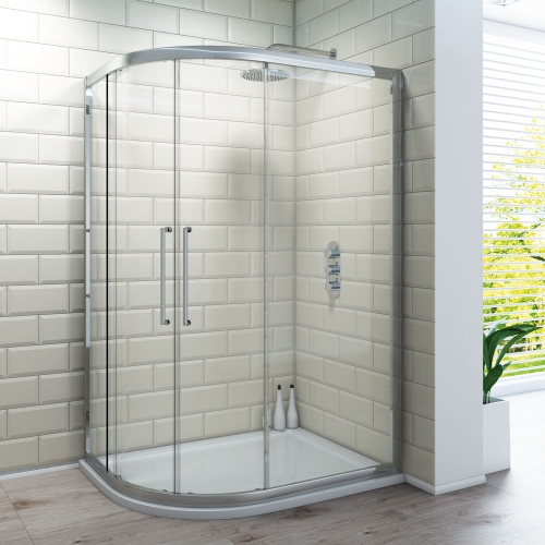 Offset Quadrant Shower Enclosure - 8mm Glass