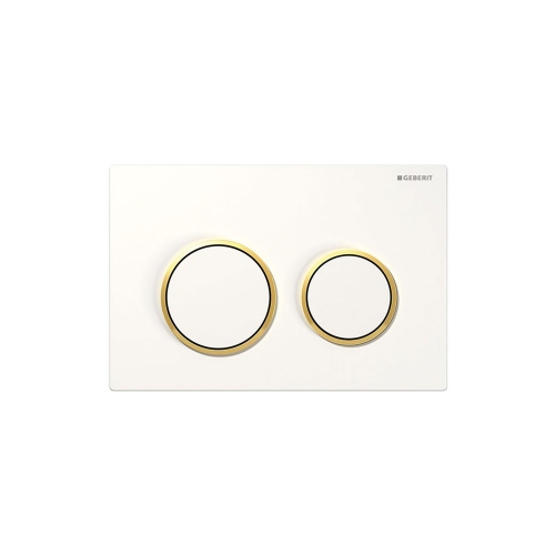 Geberit Omega20 Dual Flush Plate White/Gold - 115.085.KK.1