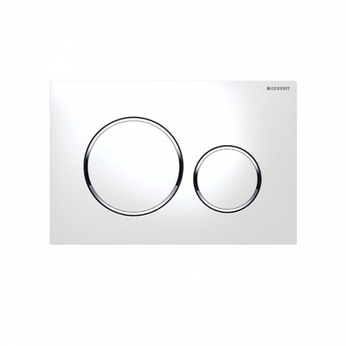 Geberit Sigma20 Dual Flush Plate Gloss White Chrome - 115.882.KN.1