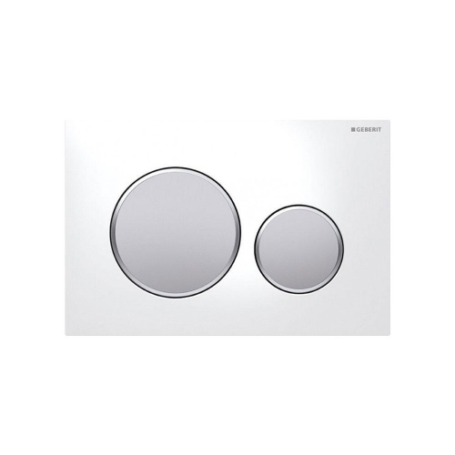 Geberit Sigma20 Dual Flush Plate White Matt Chrome - 115.882.KL.1