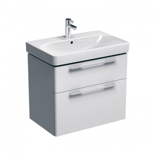 Geberit Smyle White 750mm Vanity Unit & 1 Taphole Basin