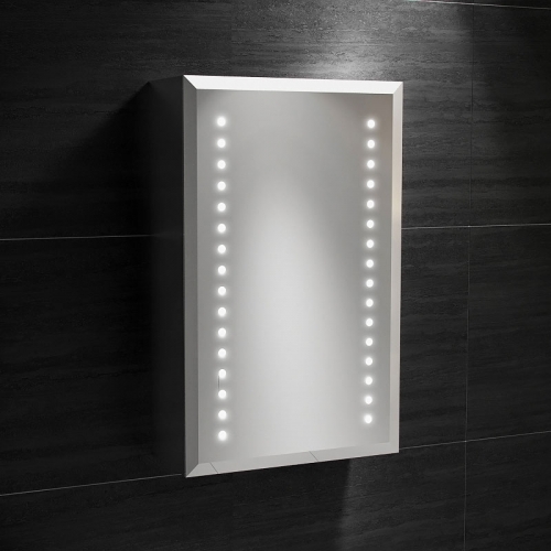 Synergy Aries Aluminium Mirror Cabinet with Shaver Socket 380 x 610 x 130mm