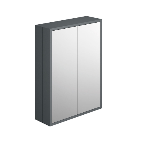 Synergy Henbury Grey 600mm Mirror Cabinet 