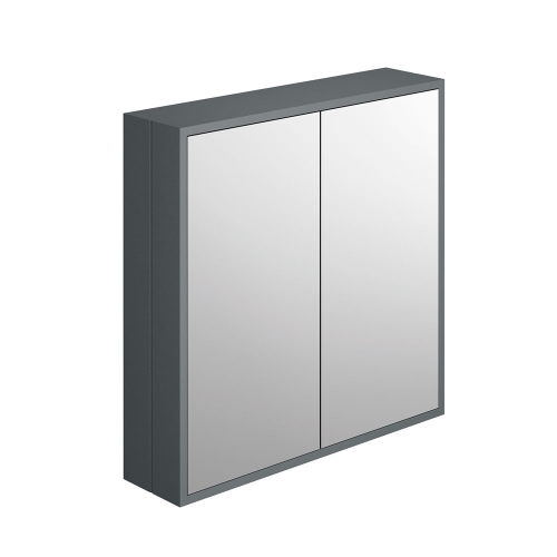 Synergy Henbury Grey 800mm Mirror Cabinet 