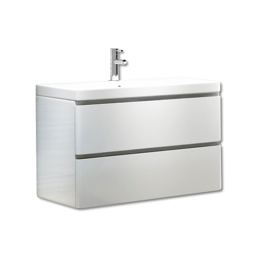 Synergy Linea White 800mm Wall Mounted Vanity Unit and Basin