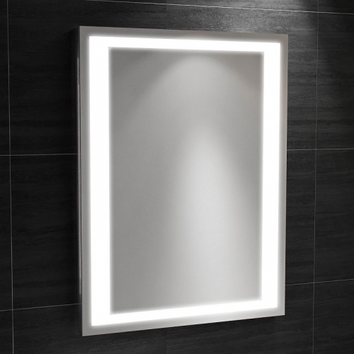 Synergy Modena Mirror with IR Switch, Shaver, Demister and LED clock 800 x 600mm 