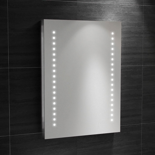 Synergy Roma Mirror with IR Switch, Shaver, Demister and LED clock  700 x 500mm 