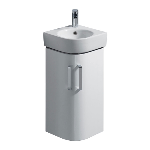 Twyford E200 White Vanity Unit & Corner Handrinse Basin 320x320mm