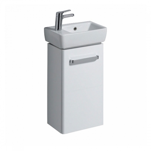 Twyford E200 White Vanity Unit & Handrinse Basin 400x250mm Left Handed