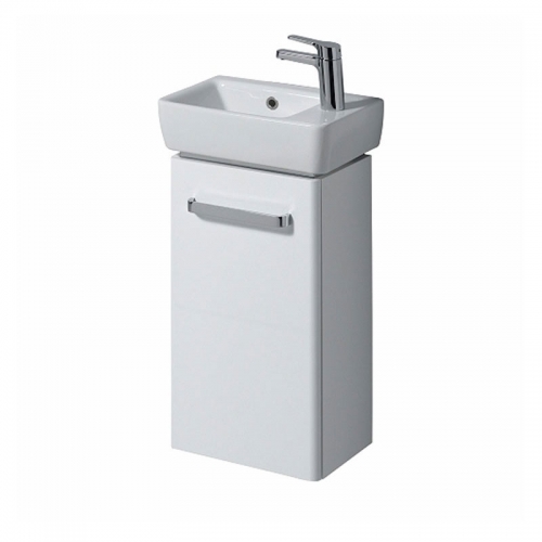 Twyford E200 White Vanity Unit & Handrinse Basin 400x250mm Right Handed