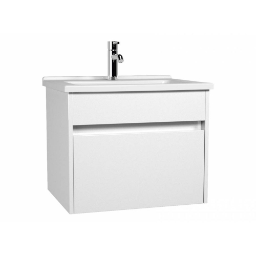 Vitra S50 White 60cm Wall Mounted Vanity Unit With Basin 54734