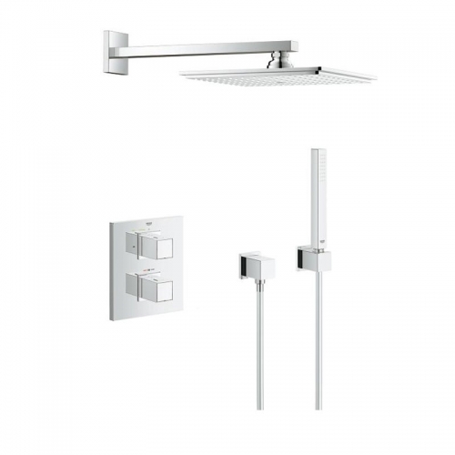 Grohtherm Cube Mixer Shower With Rainshower - Allure 230 Perfect Shower Set