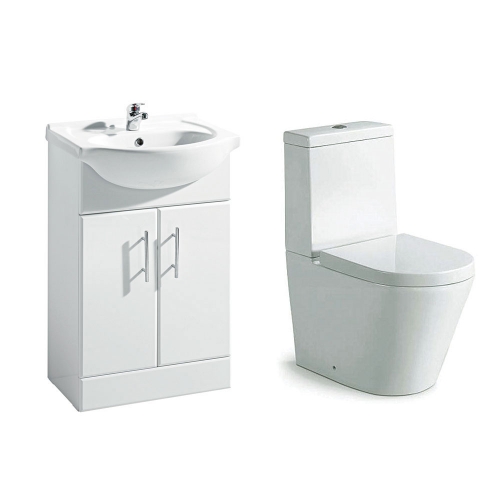 Kass Vanity Unit, Basin & Toilet Bundle