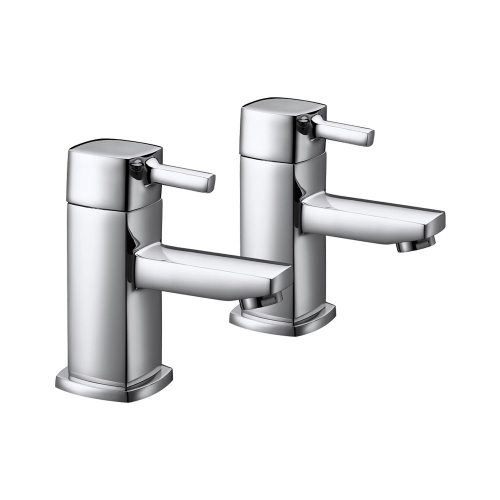 Arley Eazee Square Bath Pillar Taps 