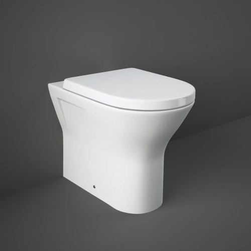 Rak Resort Comfort Height Back To Wall Toilet Pan 42.5cm With Soft Close Seat