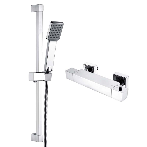 Dee Square Exposed Bar Valve Shower Set - By Voda Design