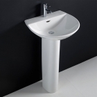 Rak Reserva Basin 550mm 1 Tap Hole With Half Pedestal