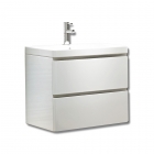 Synergy Linea White 600mm Wall Mounted Vanity Unit and Basin