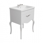Synergy Paris White 600mm Floor Mounted Vanity Unit with Basin