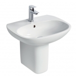 Ideal Standard Tesi Basin 60cm 1 Tap Hole With Half Pedestal