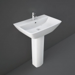 Rak Summit Basin 60cm 1 Tap Hole And Full Pedestal