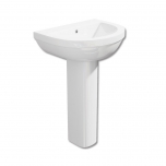 Synergy Alpha Basin 54cm 1 Tap Hole With Full Pedestal