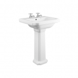 Synergy Henbury 600mm 2 Tap Hole Basin & Full Pedestal